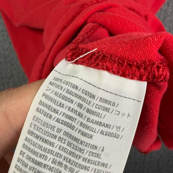 Abercrombie & Fitch Muscle Fit Shirt Men S Red Crew Club Embroidered Vintage Y2K - Picture 5 of 9